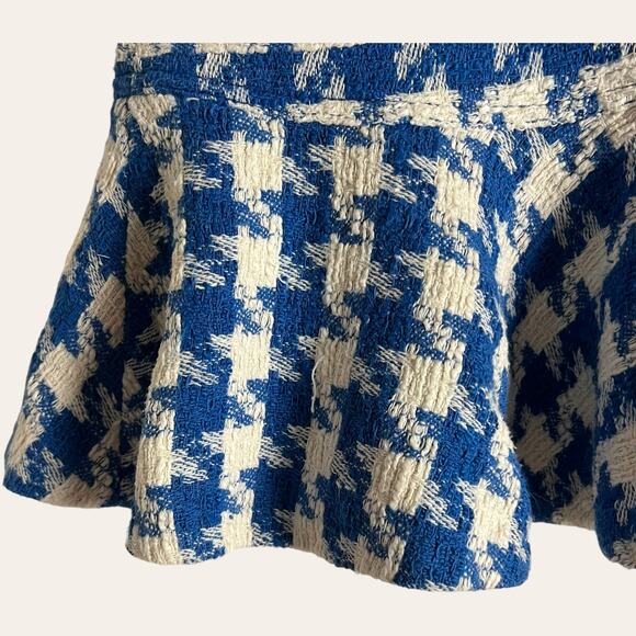 Sandro Sixtine Houndstooth Flounce Mini Skirt Size 6 - Picture 11 of 15